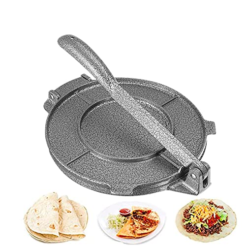6.5 Inch Cast Iron Tortilla Press, Heavy Duty Tortilla Maker, Aluminum Alloy Tortilla Warmer, Taco Roti Maker For Quesadilla, Naan, Chapati, Samosa, Poori, Saj Bread, Lahmacun
