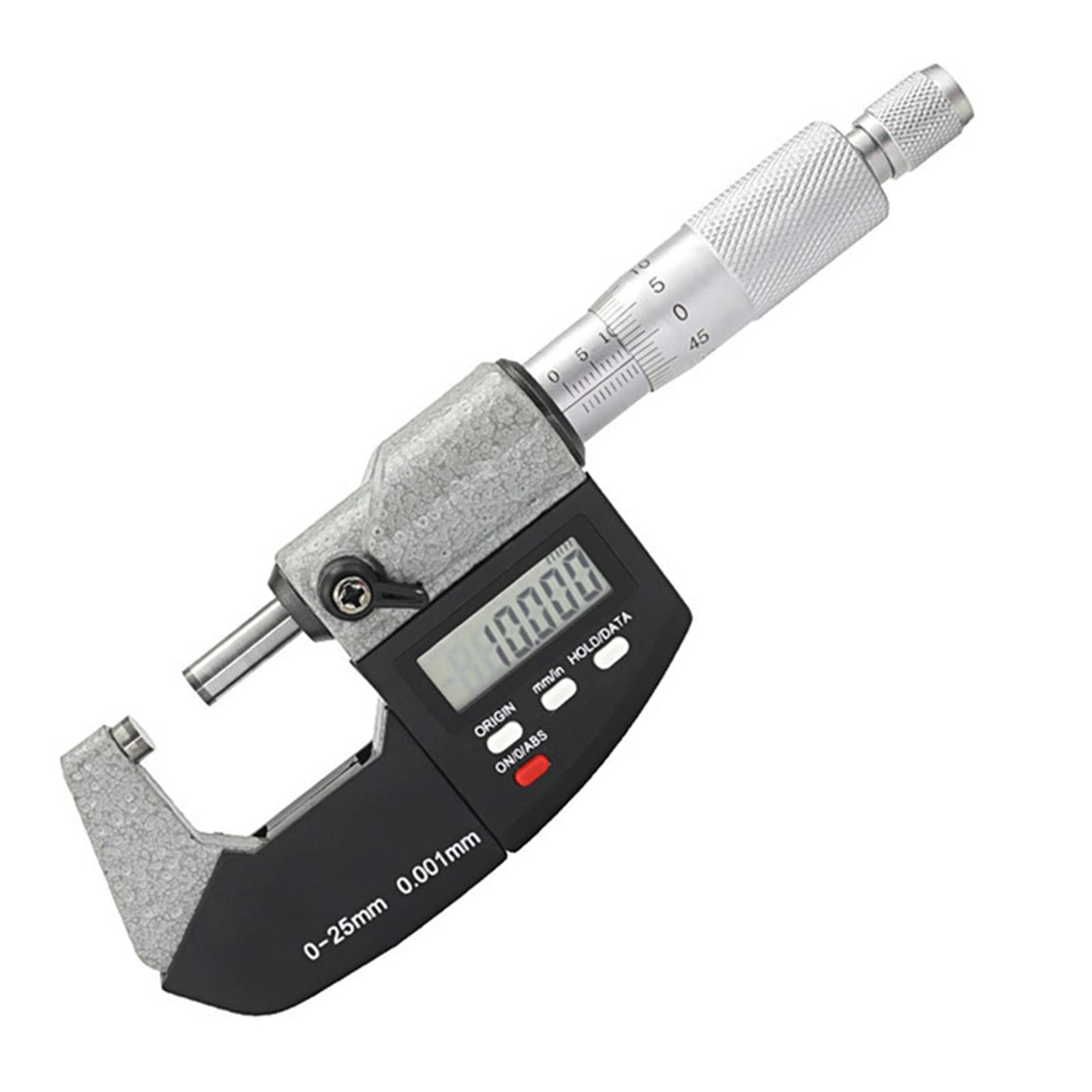 Micrómetro de Exteriores 0-25mm 1inch Micromaster Digital Cabeza micrométrico 0.001mm Electrónico Micrómetro Micrómetro Carburo Mida Herramientas Calibrador Calibrador(with Scale)