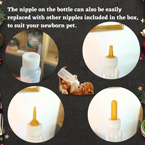 HATELIPET Kitten bottle, Kitten Nursing Bottle Syringes, Feeding Kit for Kittens Puppies, Medicine Dropper, Pacifier made of food grade silicone in many sizes, Safely stored in a sturdy carrying case. - Image 6