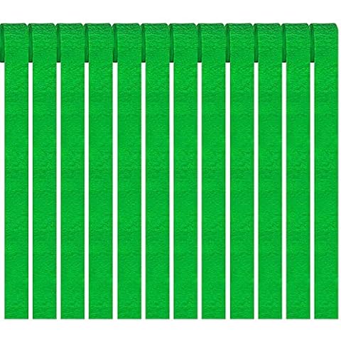 GAKA FAVOR Green Party Streamers Crepe Paper Streamers Decorations 4.5CM(1.77in) Wide 25M(82ft) Long 12 Rolls Cover
