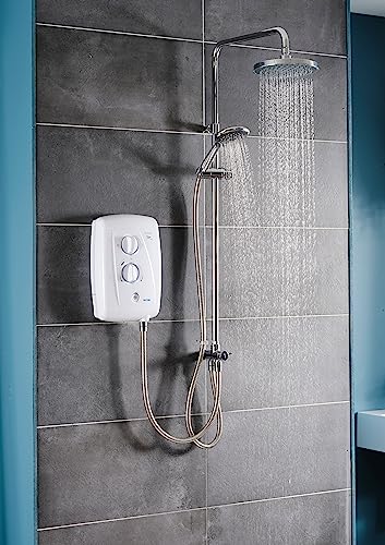 Triton Showers T80 Easi Fit Plus DuElec™ | Shower Electric | 10.5 KW I White I Electrical Showers | with Rainfall Showerhead and Anti Twist Hose | Best Electric Shower Units for Bathrooms - 4