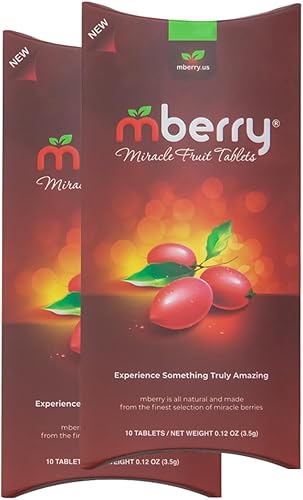mberry, pastillas Miracle Fruit, 10 unidades (paquete por 2)