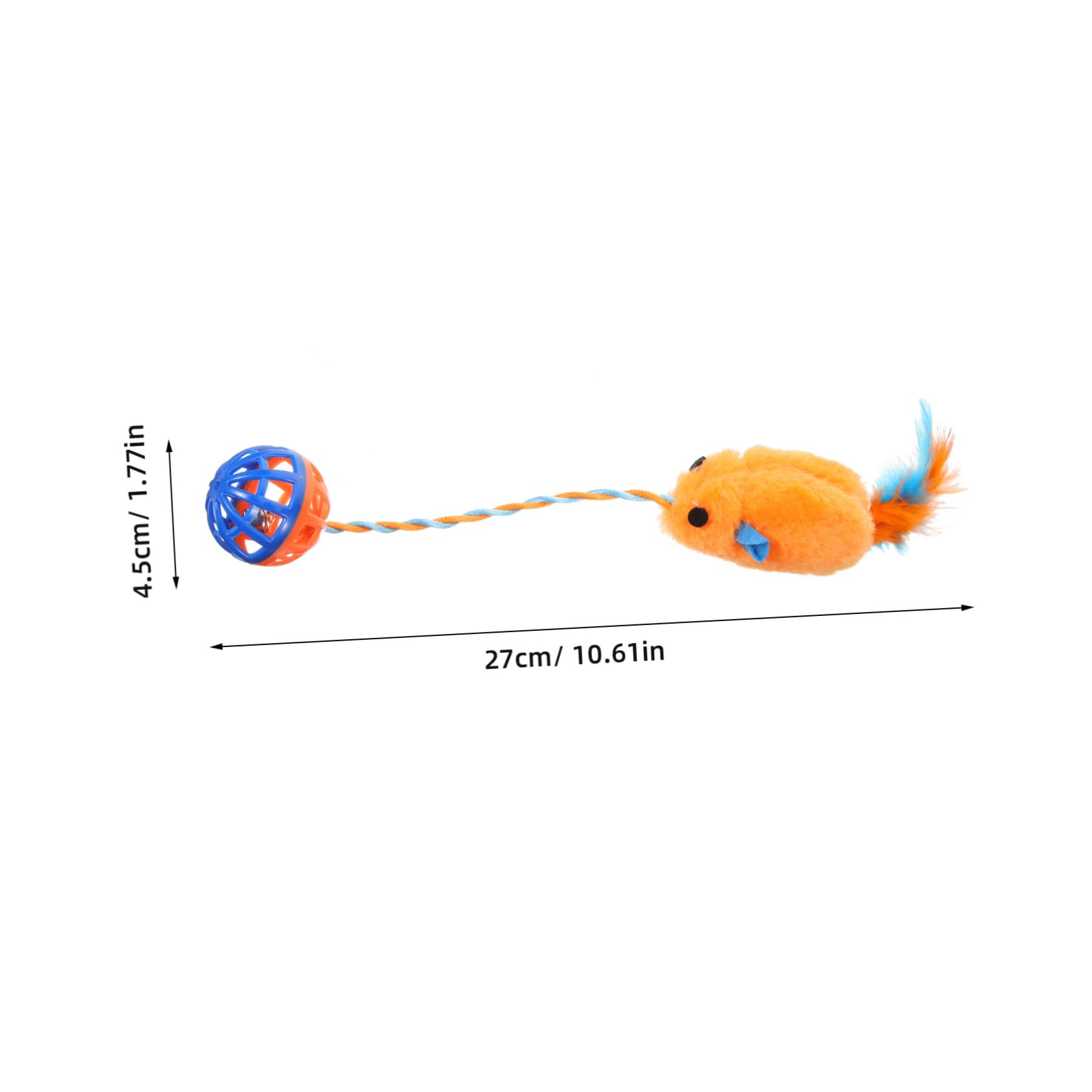 Jouet Interactif Plastique Clochette Peluche et en avec Chat pour Résistant aux Morsures, Favorise l'exercice et Réduit Le Stress, pour Chatons en Intérieur