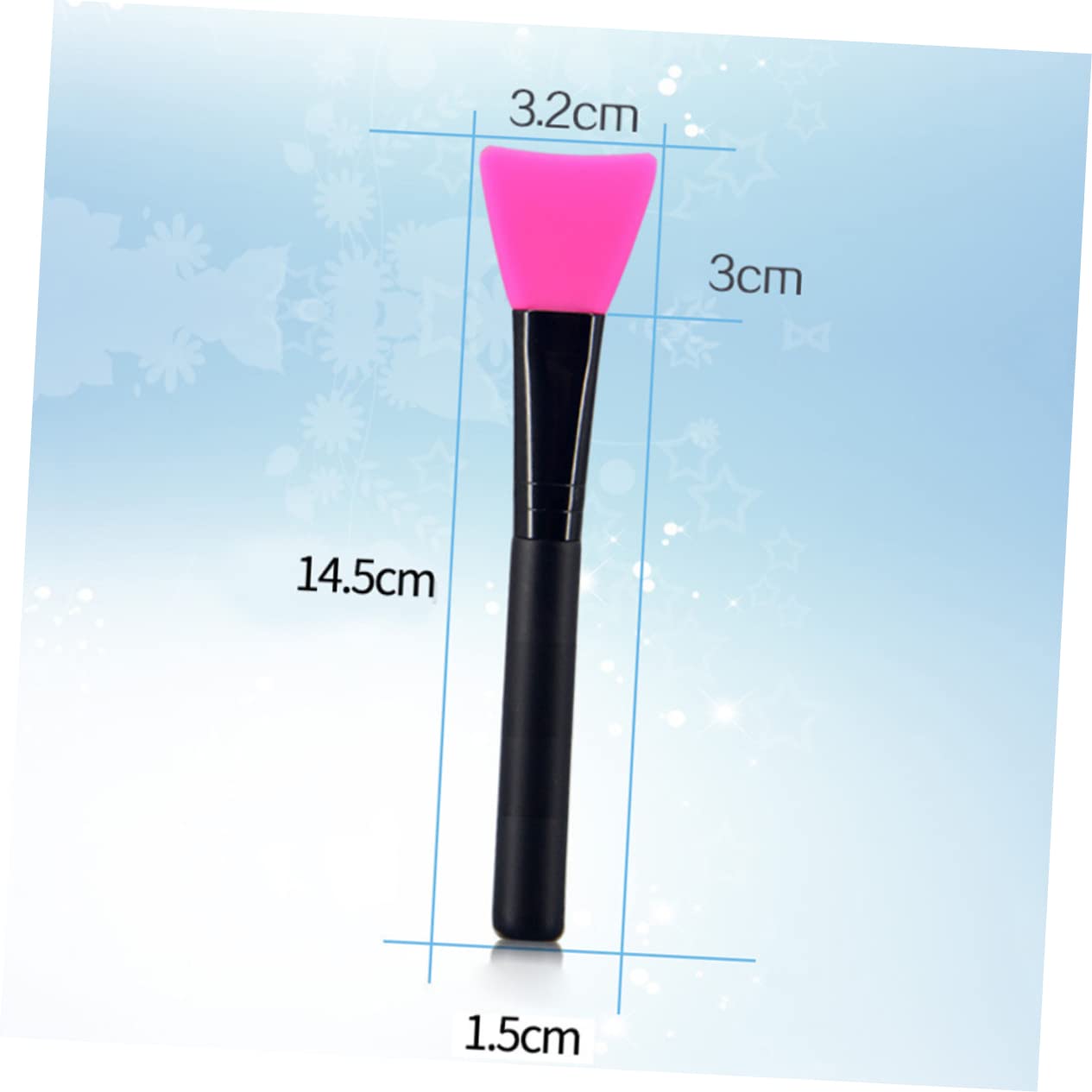 Didiseaon 6pcs Flat Head Silicone Face Mask Brush Hairless Facial Mask Applicator Tool for Sensitive Skin Professional Home Use Kit Random