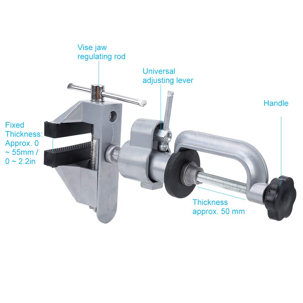 Supporto Universale Per Trapano Elettrico – Morsetto In Lega Alluminio, Rotazione 360°, Per Modellismo E Fai Da Te