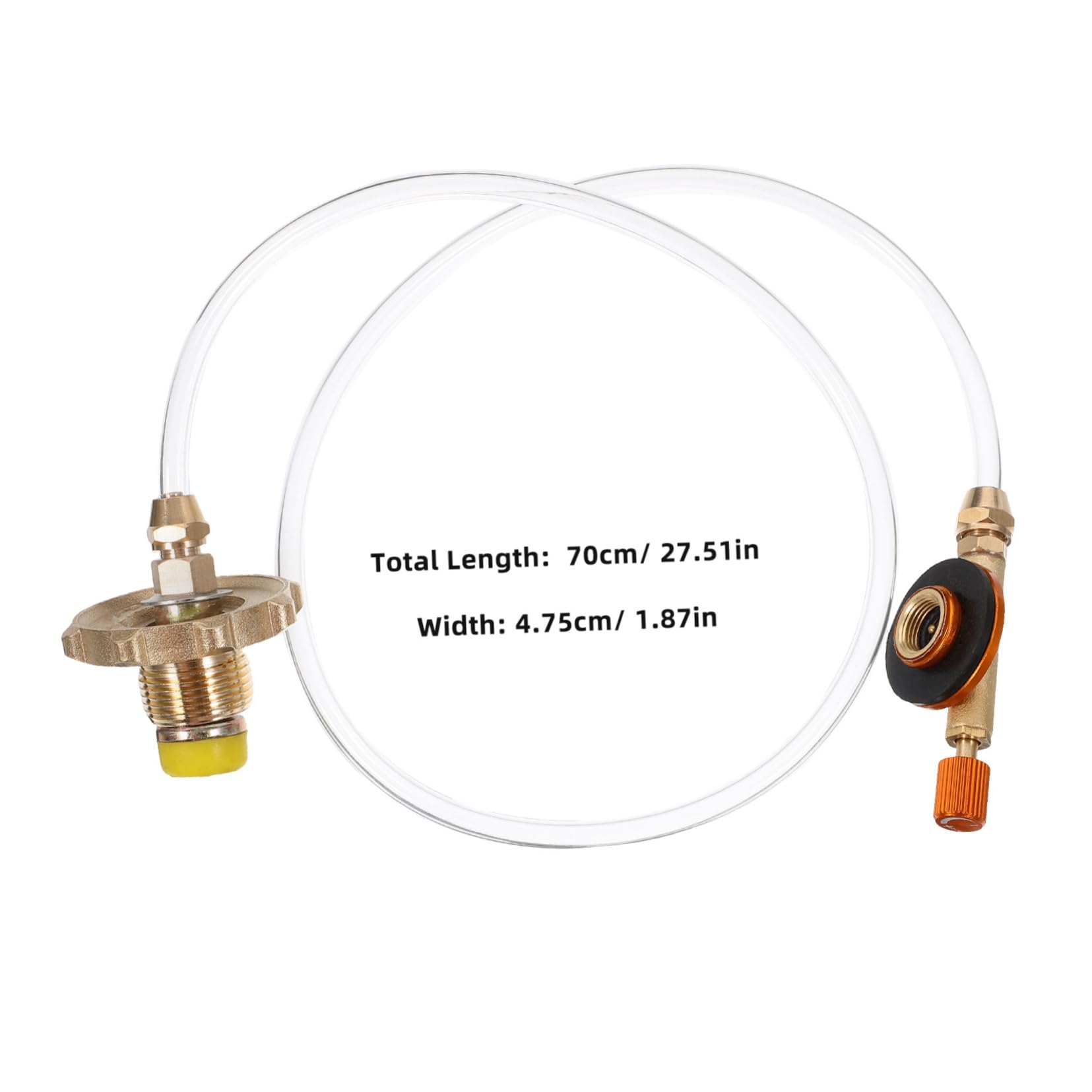 NULYLU Propane Tank Refill Tube Copper Handwheel Inflation Valve for Safe Outdoor Cooking