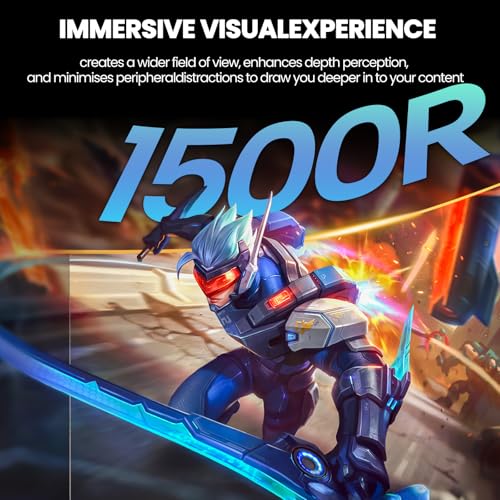 Image of CRUA 32'' 4K Curved Gaming Monitor, UHD 3840x2160 240Hz VA Screen, 1500R, FreeSync, 120% sRGB, Built-in Speakers, PIP /PBP, DP 1.4 & HDMI 2.1, Tilt Adjustable /Wall Mountable-Black