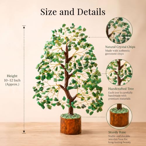 Image of Crocon Green Aventurine Crystal Tree Birthday Gifts for Women & Men 10-12 inch