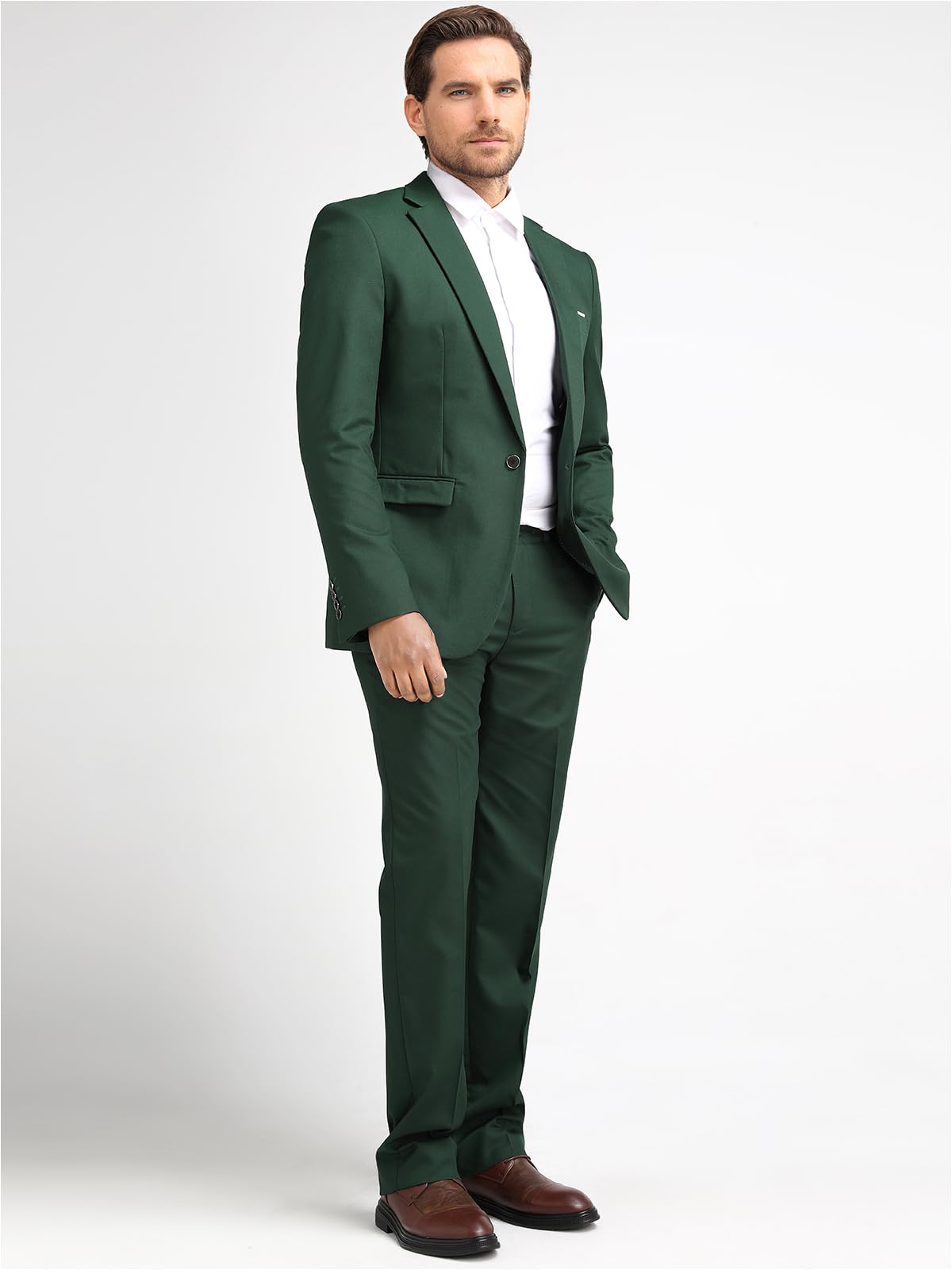 Allthemen Abiti da Uomo 2 Pezzi Suit Slim Fit Wedding Dinner Tuxedo Abiti per Uomo Business Casual Giacca e Pantaloni 10 Colori Disponibili