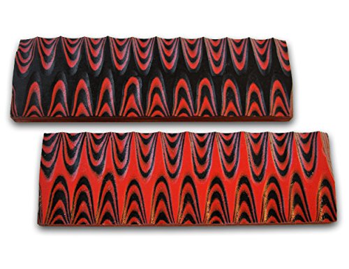 Whole Earth Supply G-10 G10 Red Black Quality Handle Scales Knives Guns Grips 5in Knife Making Set Pair