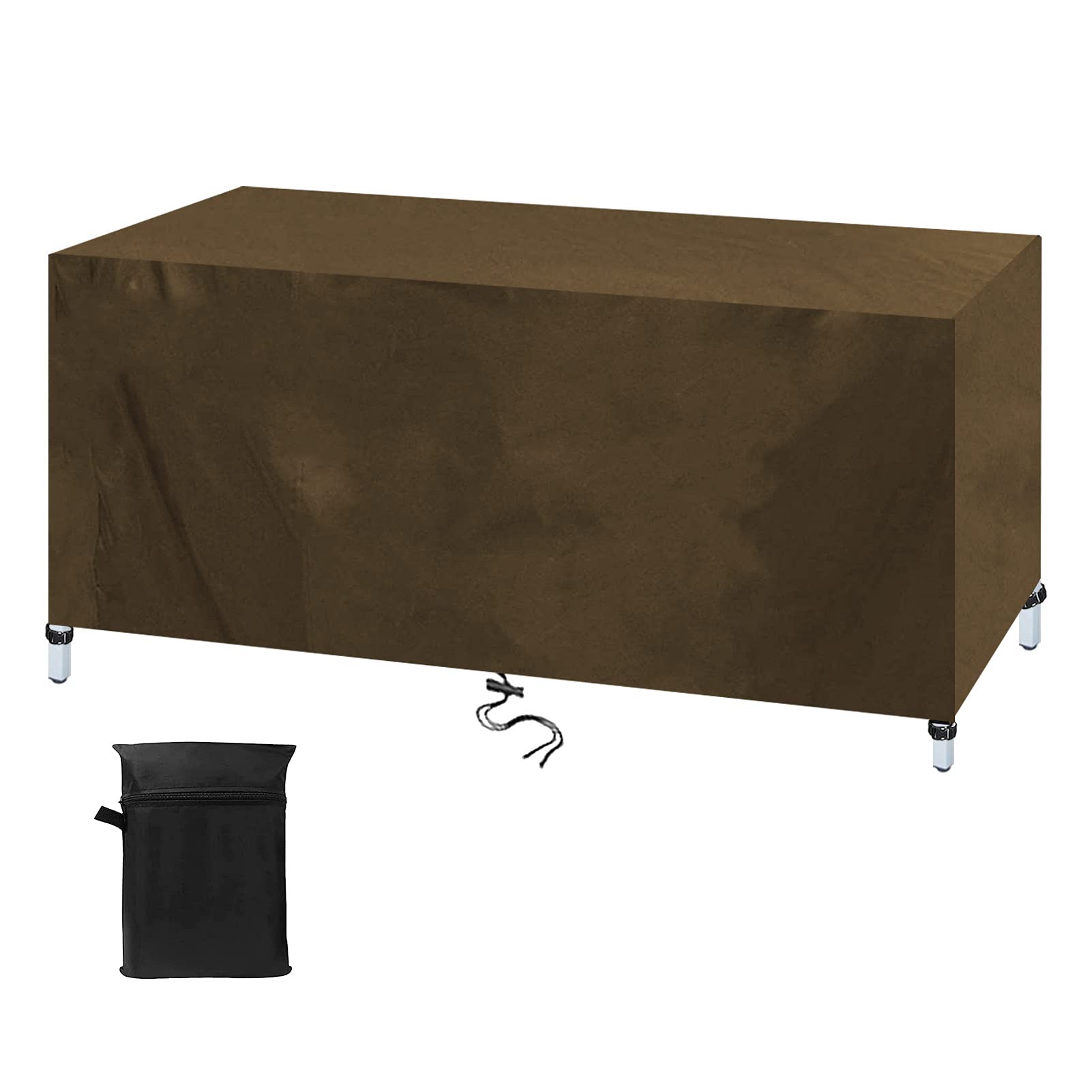 WXWYGNY Fundas para Muebles de Jardín Impermeables 220x100x100cm Marrón Funda Protectora para Muebles para Patio, Cubierta de Muebles 420D Tela Oxford, Funda Mesa Jardin Exterior para Mesa Silla Sofá