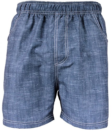 Sunflair 25008 Men's Sunman Blue Mottled Above The Knee Trunks Medium