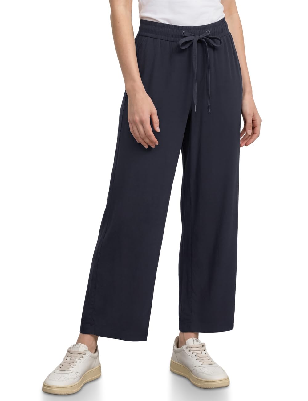 Street One Women's Wide Leg Trousers 3817697, Shadowed Navy, 34W x 26L