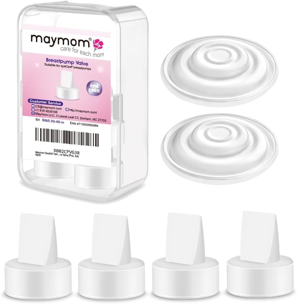 Pump Parts Compatible with Spectra S1 S2 Synegy Gold Not Original Spectra S2 Replacement Pump Parts Duckbill Valve Silicone Membrane (6 Piece White)