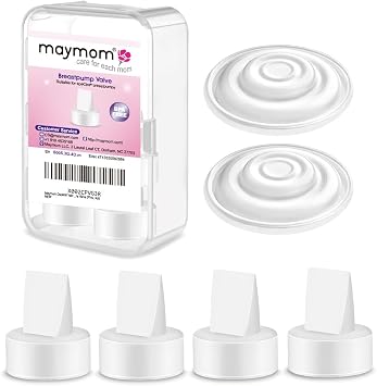 Maymom Pump Parts Compatible with Spectra S1 S2 Synegy Gold Not Original Spectra S2 Replacement Pump Parts Duckbill Valve Silicone Membrane 6 Piece White