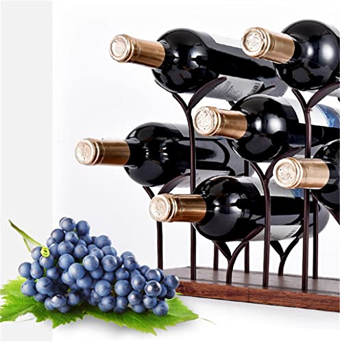 Soporte para Botellas Pequeño de Madera y Metal miniatura 4