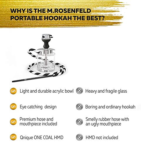 Shisha Set Klein M. ROSENFELD - Mini Shisha To Go mit Tasche & Premium Shisha Zubehör [Shisha Kopf Set mit HMD Smokebox… – Bild 6