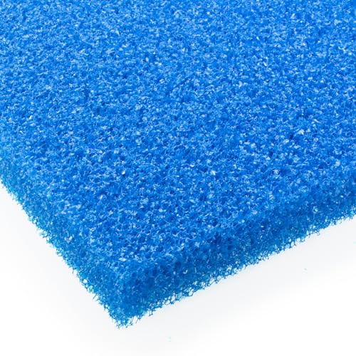 Pondlife Filterschaum blau 100x100x5 cm PPI 10 grob, Filtermatte Teich und Aquarium, zuschneidbar, zur optimalen Verwendung als Filtermedium in Teichfiltern