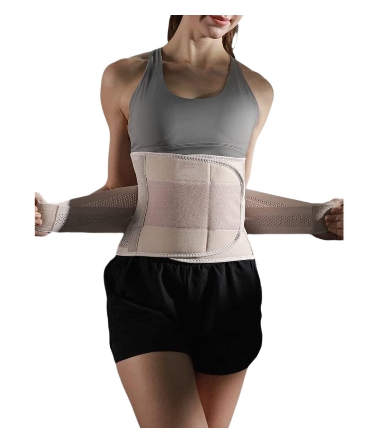 Cinturón de entrenamiento de cintura, corrector de postura, soporte for la espalda baja, faja lumbar transpirable, cinturón de soporte for la espalda,Corrección de Espalda(Gray,M)