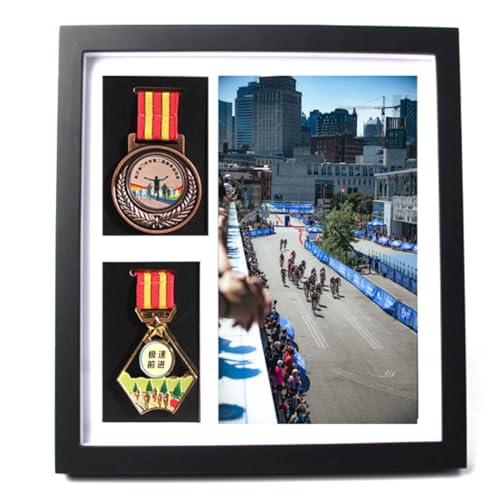 Medal Display Case-2 Medals for Medal & Photo Display Shadow Box?13