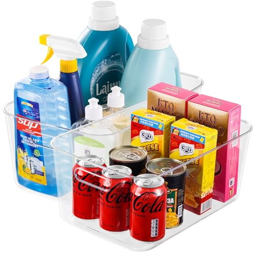 Juego de 2 organizadores para frigorífico, cajón, sistema de organización, cajón, apilable, caja para frigorífico, caja de almacenamiento de cocina, contenedor de almacenamiento (extra grande)