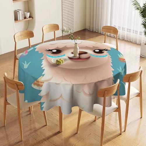 Nappe ronde alpaga lavable et infroissable pour table à manger - 6