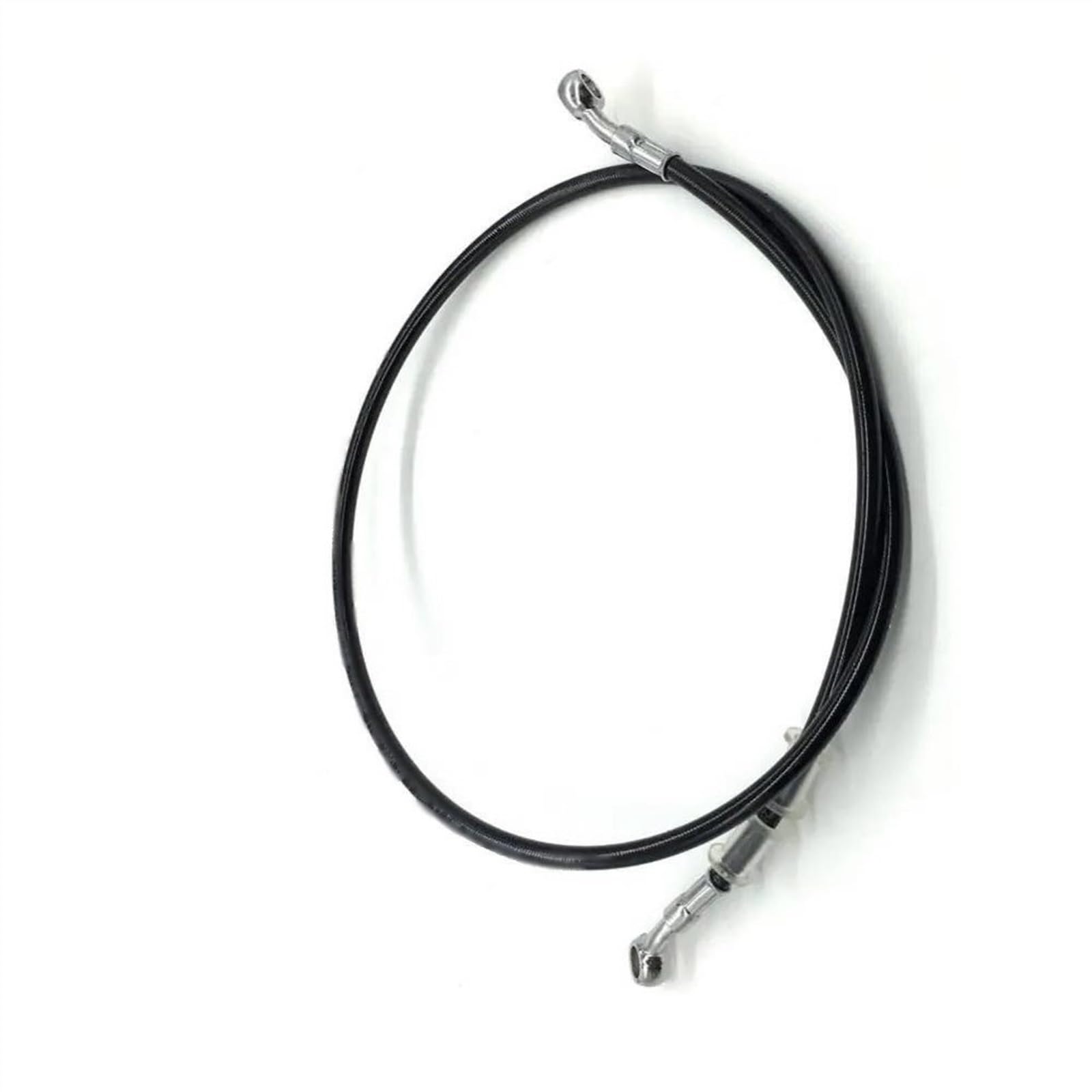 Motorbike Part 100cm Motorcycle Braided Brake Hose Line Steel Cable Hydraulic Pipe for Universal(Black- Silver)