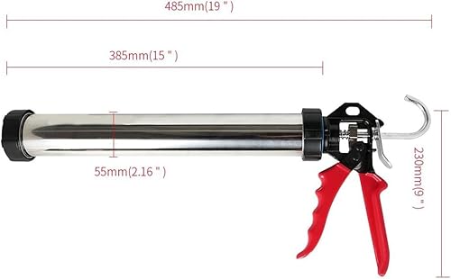 Miniatura 2 de Pistola de calafateo pistola de salchichas Pistola de calafateo de salchichas, 20 onzas, barril de acero inoxidable de accionamiento 121, ahorro de