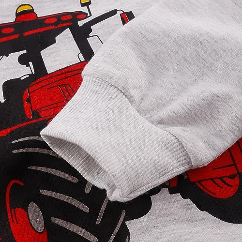 Image of Akyzic Boys Sweatshirts Cotton Long Sleeve Crewneck Pullover Toddler Kids Winter Warm Shirt Sweater Tops 3t-8t