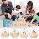 Fouvin Bausteine Holz Stapelspielzeug, 50pcs Regenbogen Holzspielzeug, Sensorik Bausteine Stapelblock Stapelspielzeug für Kinder Ab 3 Jahren (50)