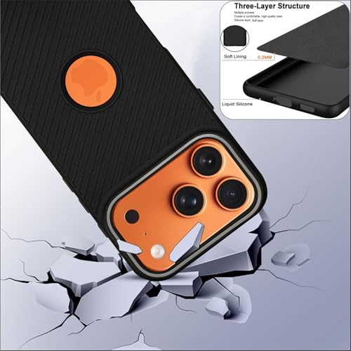 Image of SBMS Back Cover for Apple iPhone 17 Pro Soft Matte Silicone Cover with Slim Fit | (Not Mag-Safe Compatible) | Shockproof | Camera Protection Bumper Case for iPhone 17 Pro (Black)