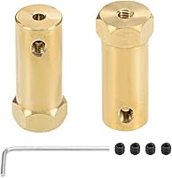 Vista 1 de uxcell Acoplador hexagonal de 0.118 in de diámetro del motor hexagonal de latón conector de acoplamiento para ruedas de coche, neumáticos, motor