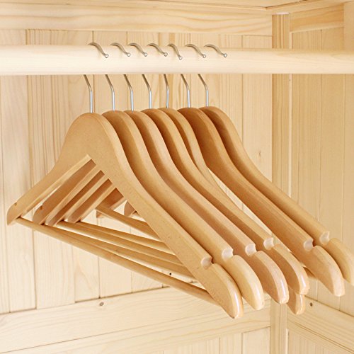 Pack of 12 Wooden Clothes Hangers Amazon.in Home & Kitchen