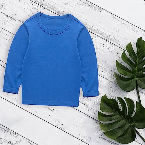 Toddler Kids Basic Solid T-Shirt Girls Boys Crewneck Long Sleeve Pullover Tops Baby Casual Soft Loose Fall Winter Clothes2