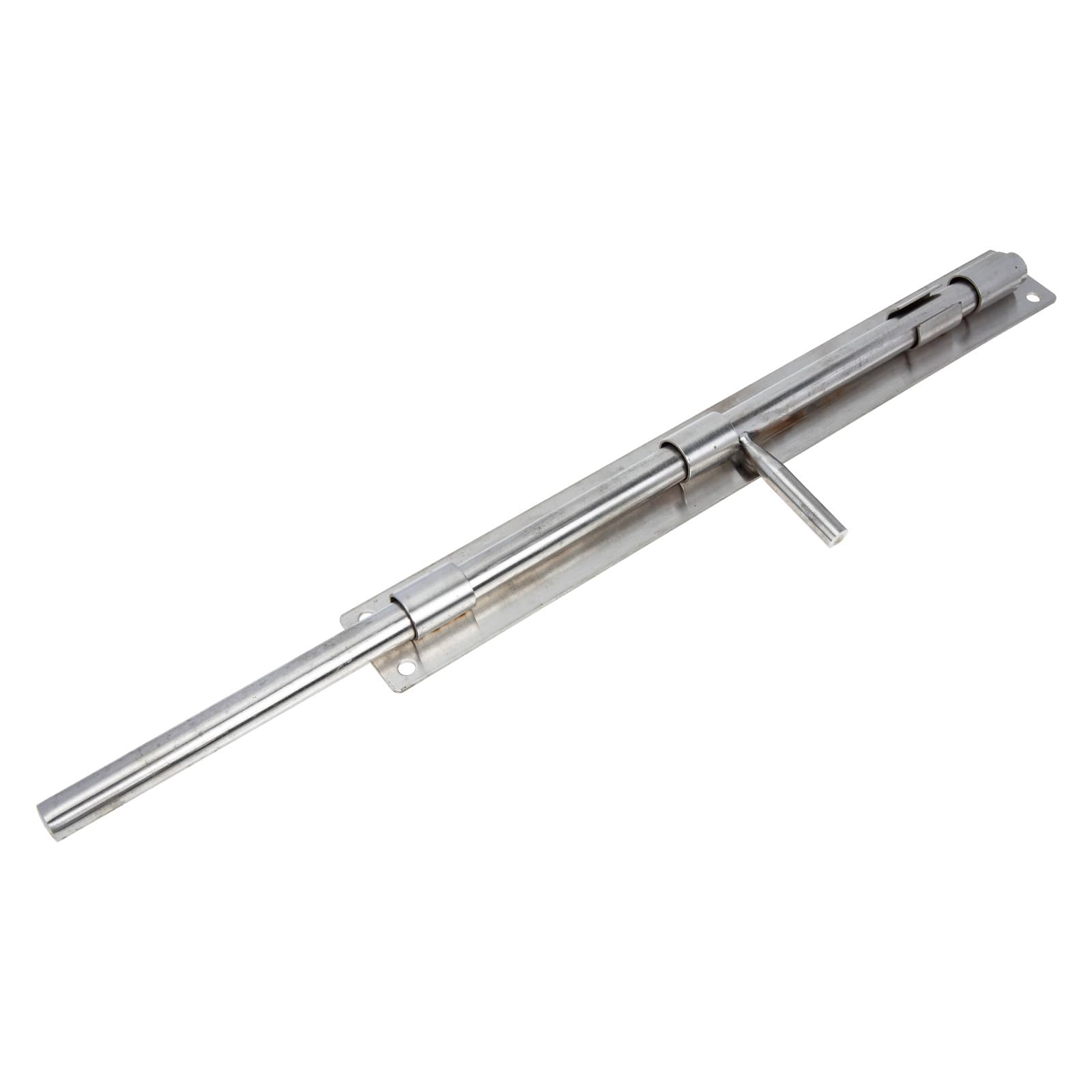 Verrou de Porte en Acier Inoxydable Long Verrouillage Coulissant Argenté et Targette Sécurisée, Conçu pour Fenêtres et Portes, Usage Domestique et Professionnel