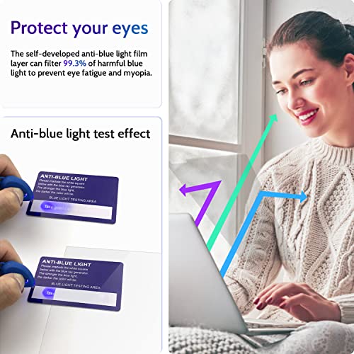 Image of Peslv 3-Pack Anti Blue Light Screen Protector for MacBook Air 15 Inch(2023-2026, M2 M3 M4 M5)-A3448 A3241 A3114 A2941, 15.3 inch Mac Laptop Glare Filter Uv Blocker Shield Cover Eye Protection Film