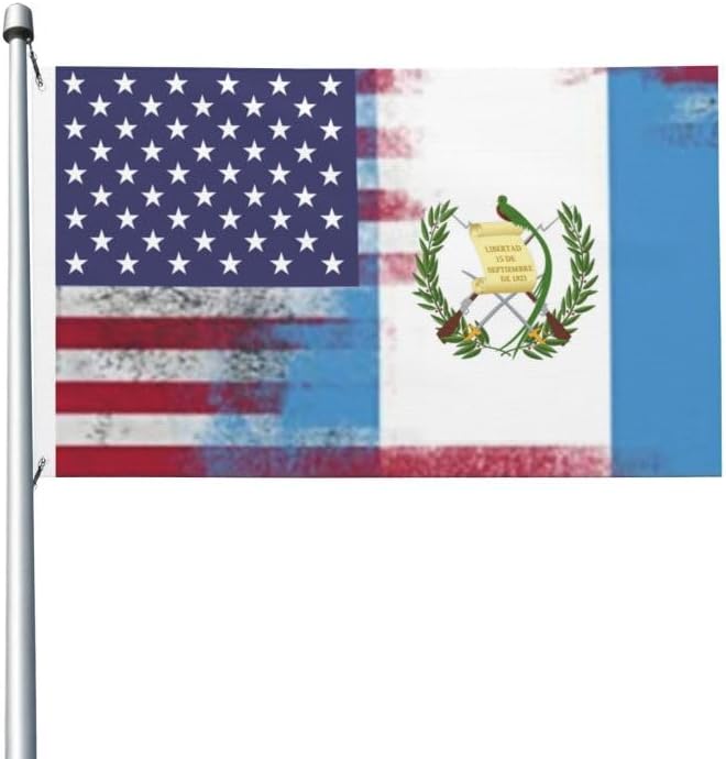 USA Guatemala FLAG 3x5 Double-sided printing-US Polyester Flag-Vivid Color and UV Fade Resistant-Canvas Header