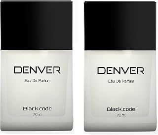 DENVER Black Code Perfume For Men - 60ML Each, Pack Of 2| Long Lasting Perfume Body Scent For Men Price In India