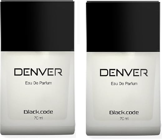 DENVER Black Code Perfume For Men - 60ML Each, Pack Of 2| Long Lasting Perfume Body Scent For Men