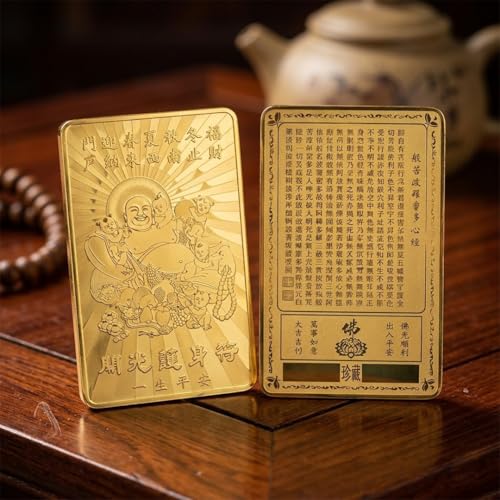 Image of Laughing Buddha Good Luck Wallet /Pocket Card for Wealth, Success, Happiness & Prosperity