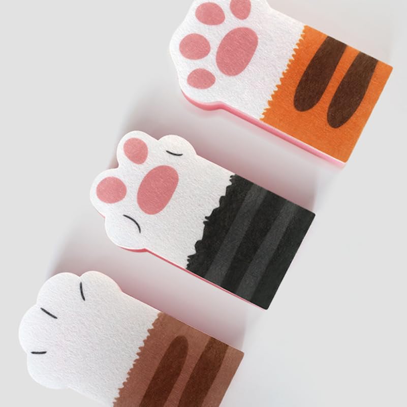 Image of Healeved Cat Claw Sponge Kitchen Cleaning Sponges Thickened Dishwashing Scrubber for Pots Bowls Cups 1.7X0.85X4.33 Inches Reusable Non-Woven Fabric