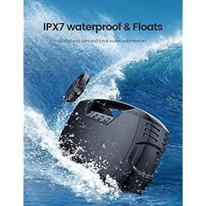 IPX7 Waterproof Bluetooth Speaker, 40W(60 Peak) Portable Wireless Speakers with Subwoofer, 32H Playtime, Stereo Loud Sound, Deep Bass, Bluetooth 5.0 with Handle for Pool, Beach, Outdoor, Gifts IPX7 Waterproof Bluetooth Speaker 40W60 Peak Portable Wireless Speakers with Subwoofer 32H Playtime Stereo Loud Sound Deep Bass Bluetooth 50 with Handle for Pool Beach Outdoor Gifts