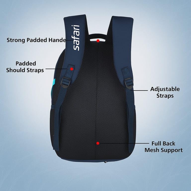 Image of TRITAN 19 FB Black & Navy Blue Backpack | Durable & Stylish | Ideal for Travel & Daily Use