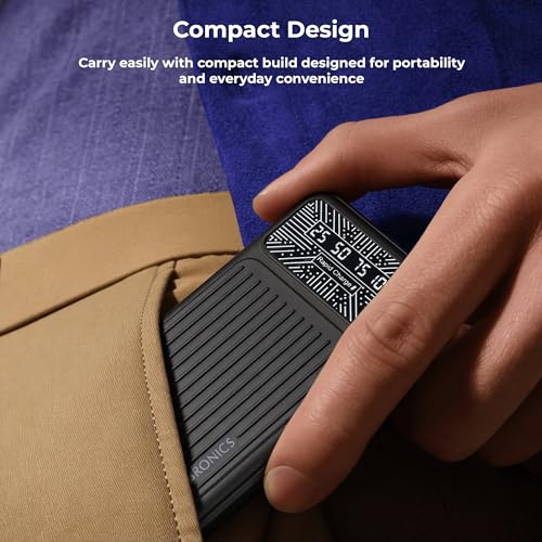 Image of Zebronics EnergiPod 10R4 Power Bank, 10000mAh, 22.5W Rapid Charging, PD 3.0 Type-C Output, Dual USB Output, LED Percentage Display, Torch Light, Multiple Protection, Mobile /Tablet Compatible