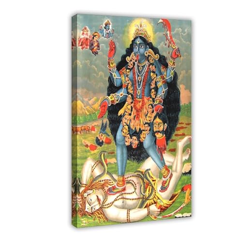 Impression sur toile Kali haut de gamme avec cadre en bois véritable