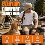 Soft Padded Dog Collar, Neck 12’’-20’’, Adjustable Heavy Duty Collar with 3M Reflective Logo for Medium, Large Dogs, Camo Orange, M - Image 6
