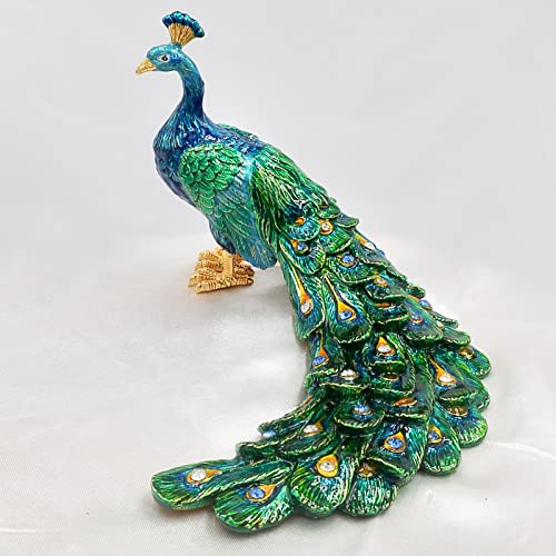 Estatua decorativa de pavo real Feng Shui auspiciosa miniatura 2