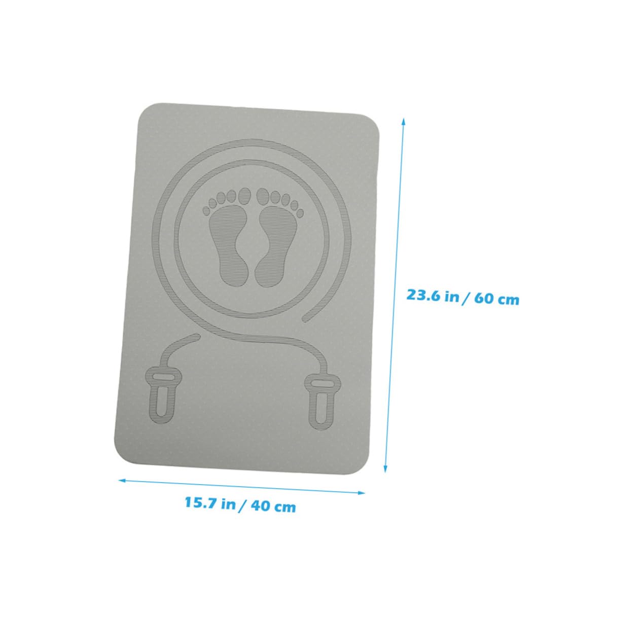 NAMOARLY Portable Non Slip Yoga Skipping Mat Quiet Sports Pad for Indoor Workouts Multi Function Exercise Mat Thick Tpe Cushion Comfortable Surface Grey