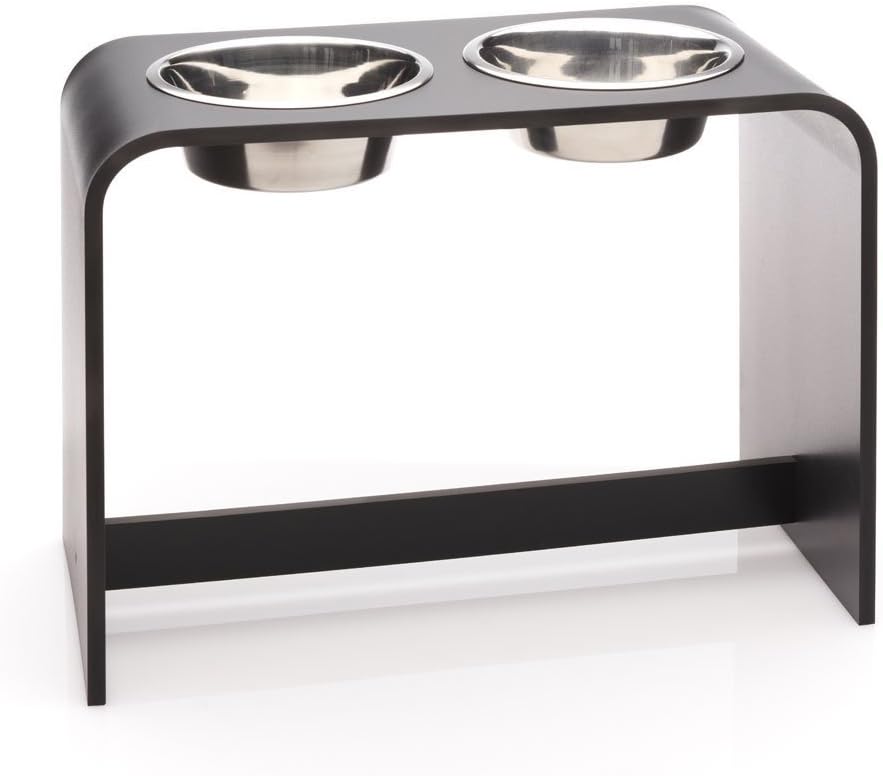 12" Black Two 2 Quart pet Feeder
