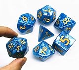 Dice- DND Dice 25mm Blue RPG Dice for Dungeons and Dragons D&D Pathfinder MTG Role Playing Dice Giant Polyhedral Dice with Dice Bag